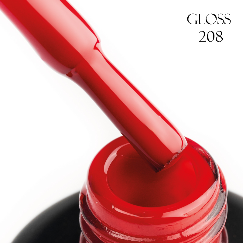 Gel polish GLOSS 208 (muted red), 11 ml