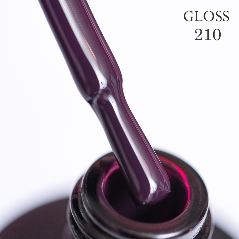 Gel polish GLOSS 210 (dark plum), 11 ml