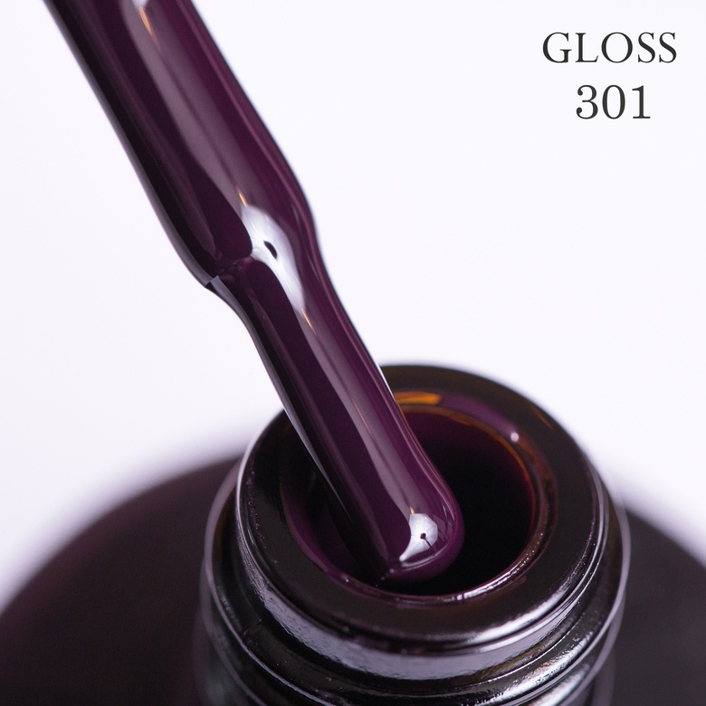 Gel polish GLOSS 301 (dark lilac), 11 ml
