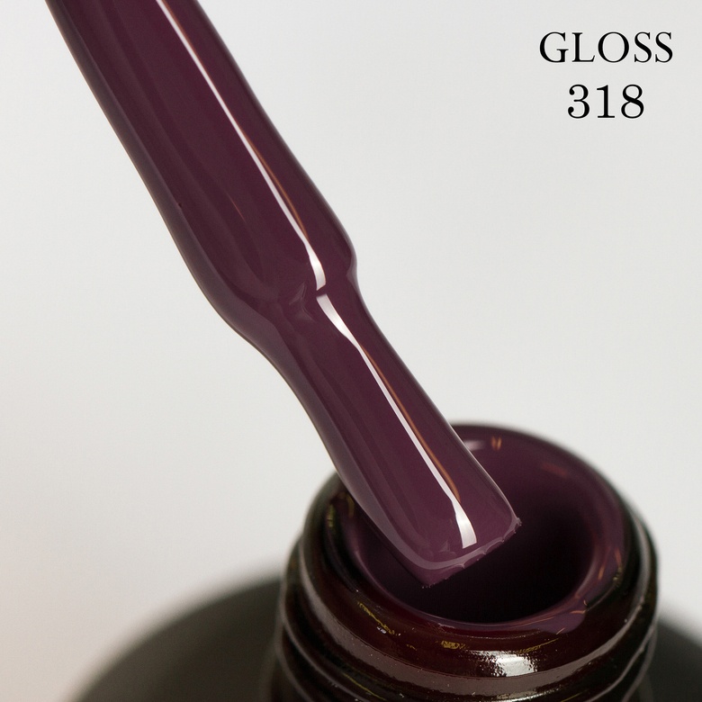 Gel polish GLOSS 318 (eggplant), 11 ml