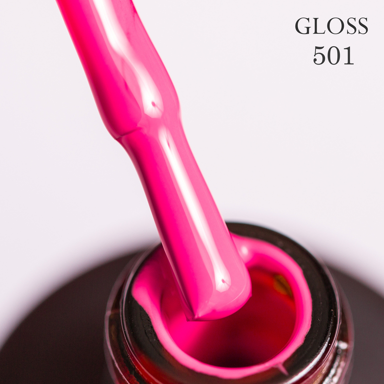 Gel polish GLOSS 501 (bright pink), 11 ml