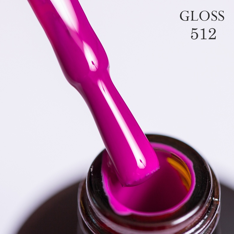 Gel polish GLOSS 512 (fuchsia), 11 ml