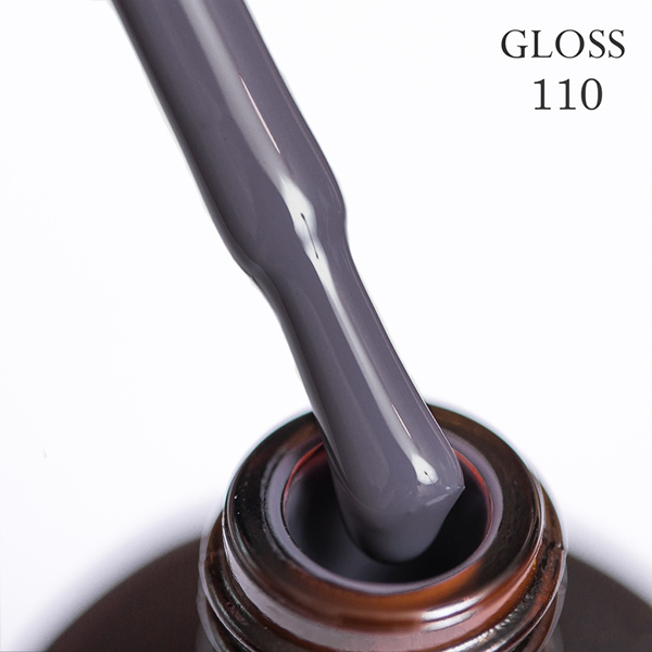 Gel polish GLOSS 110 (dark gray-violet), 11 ml