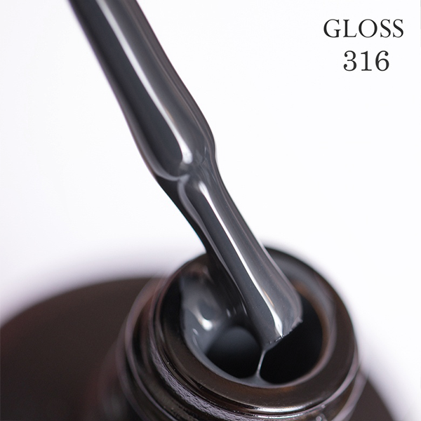 Gel polish GLOSS 316 (wet asphalt), 11 ml