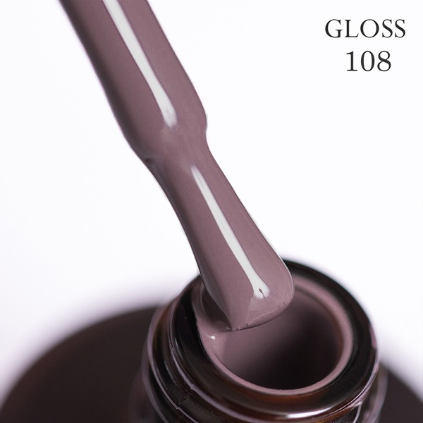 Gel polish GLOSS 108 (lilac-brown), 11 ml