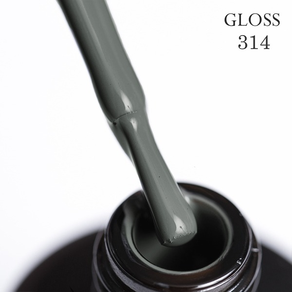 Gel polish GLOSS 314 (muted olive), 11 ml