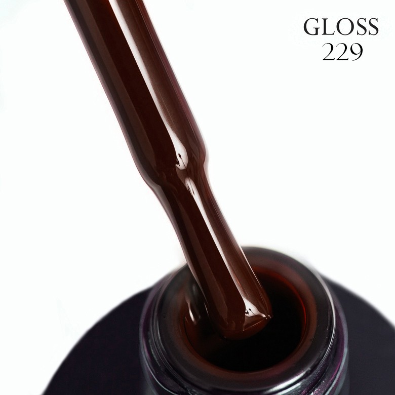 Gel polish GLOSS 229 (dark chocolate), 11 ml