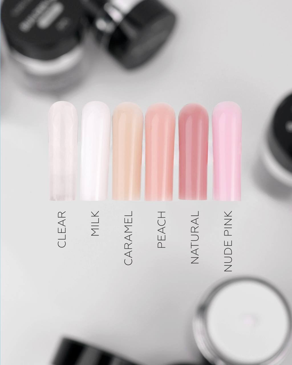     Elegant bridal gel nails with soft nude polish and glossy finish