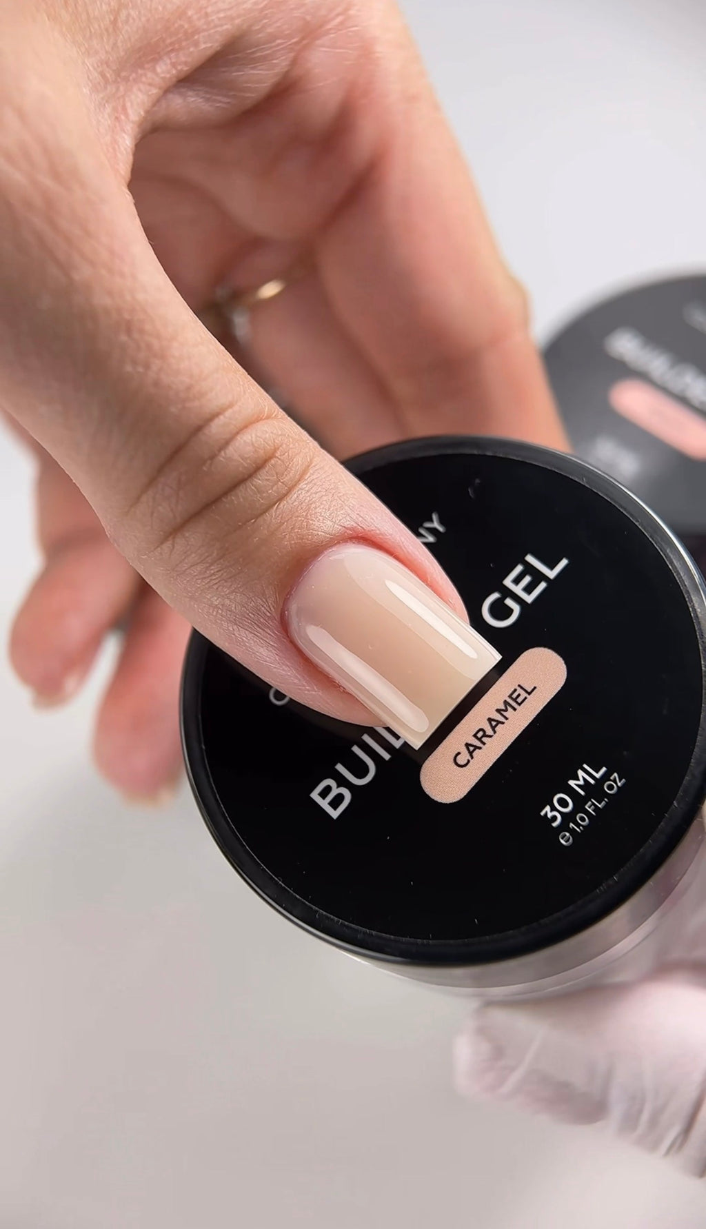 GLOSS Builder Gel Pump for strong, natural-looking overlays