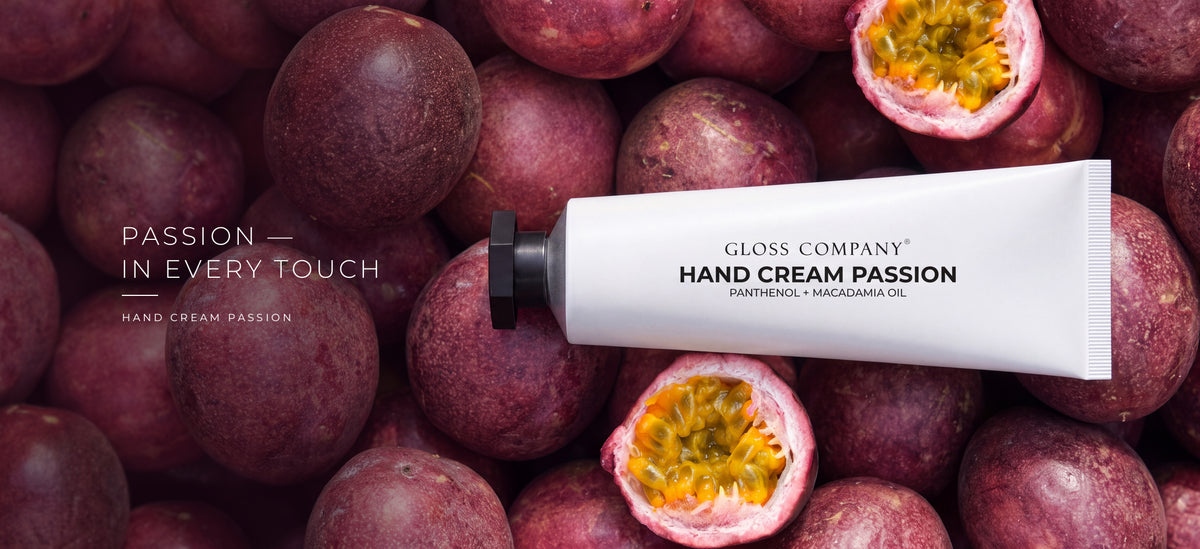 GLOSS Hand Cream Passion 30 ml on passion fruit. Passion in every touch
