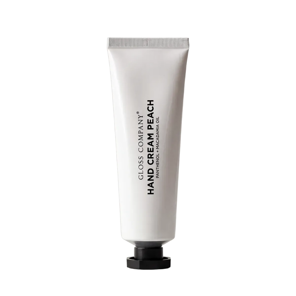 GLOSS Hand Cream Trio: Hand Cream Peach, 30 ml tube with panthenol and macadamia oil