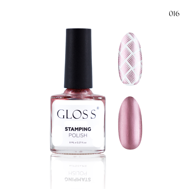 GLOSS Stamping polish 16, 8 ml (pink pearl)