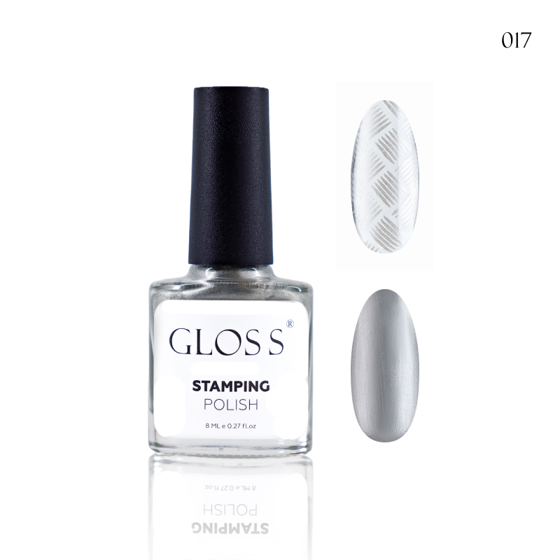 GLOSS Stamping polish 17, 8 ml (silver pearl)