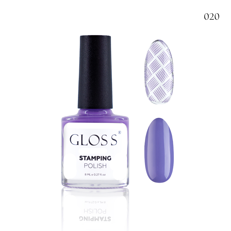 GLOSS Stamping polish 20, 8 ml (lavender)