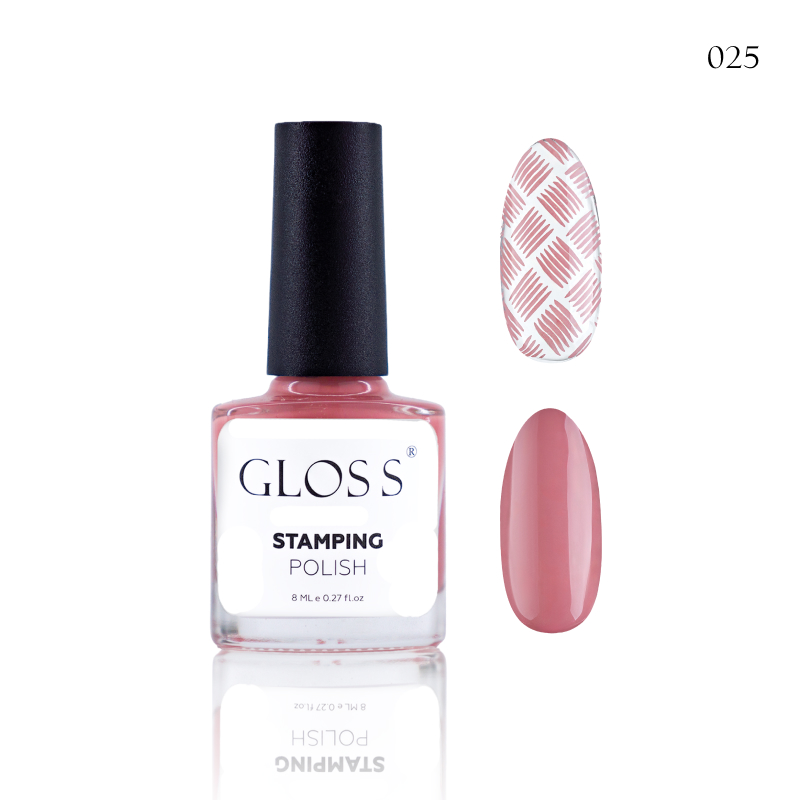 GLOSS Stamping polish 25, 8 ml (dusty pink)