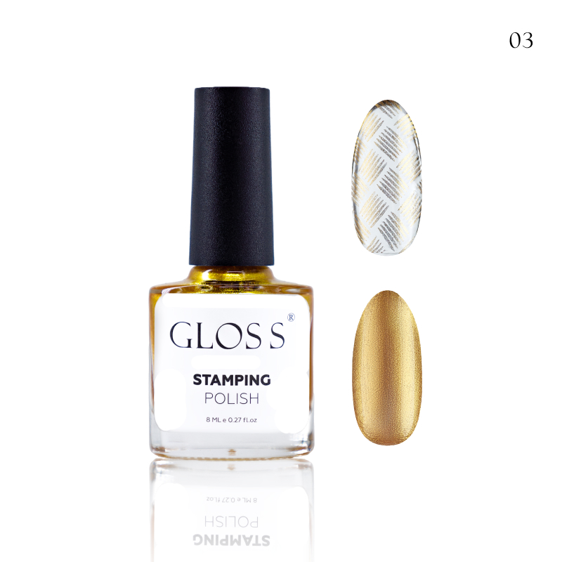 GLOSS Stamping polish 03, 8 ml (yellow pearl)