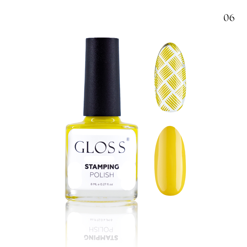 GLOSS Stamping polish 06, 8 ml (yellow)