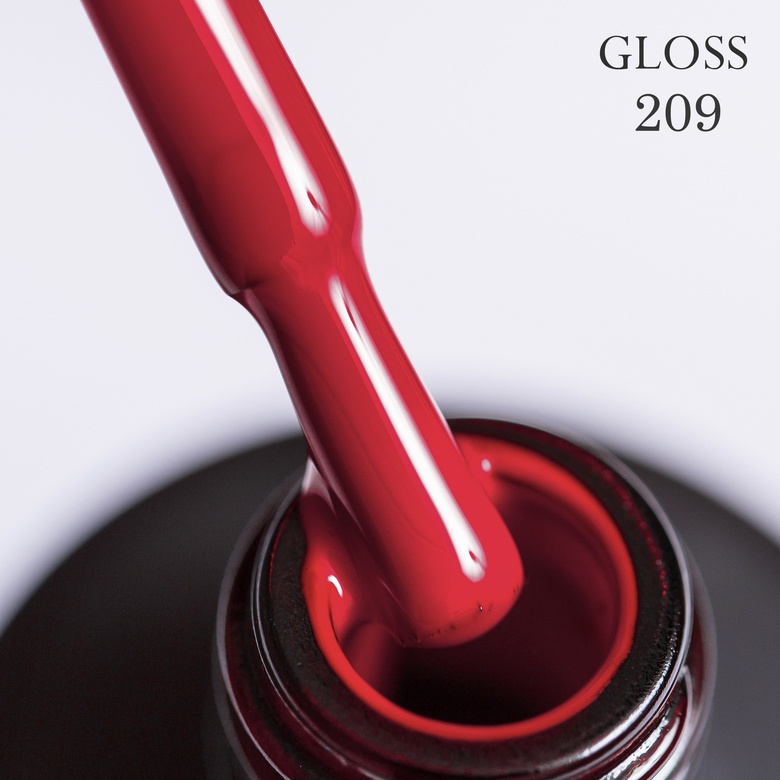 Gel polish GLOSS 209 (red), 11 ml